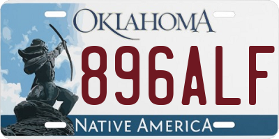 OK license plate 896ALF