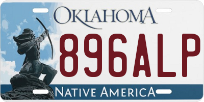 OK license plate 896ALP