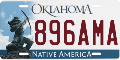 OK license plate 896AMA