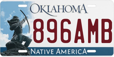 OK license plate 896AMB