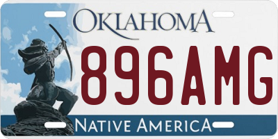 OK license plate 896AMG