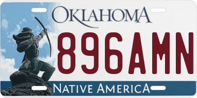 OK license plate 896AMN