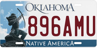 OK license plate 896AMU