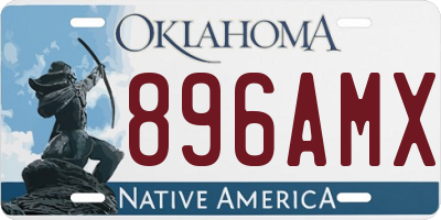 OK license plate 896AMX