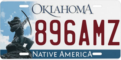 OK license plate 896AMZ