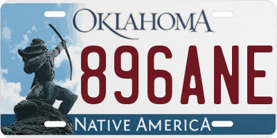 OK license plate 896ANE