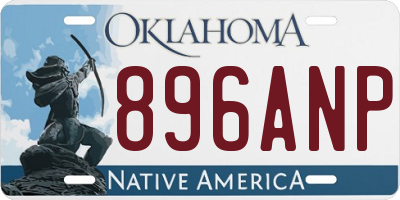 OK license plate 896ANP