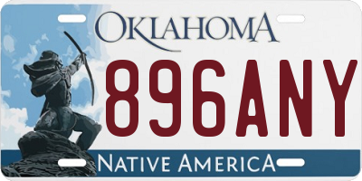 OK license plate 896ANY
