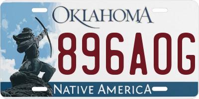 OK license plate 896AOG