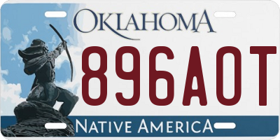 OK license plate 896AOT