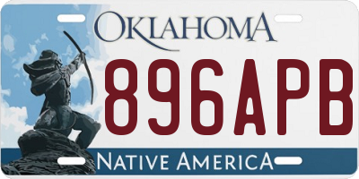 OK license plate 896APB