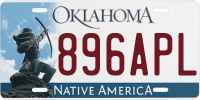 OK license plate 896APL