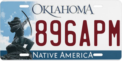 OK license plate 896APM