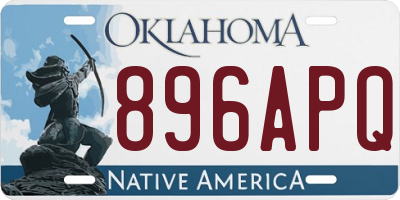 OK license plate 896APQ