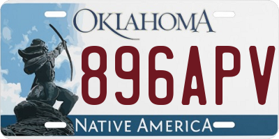 OK license plate 896APV