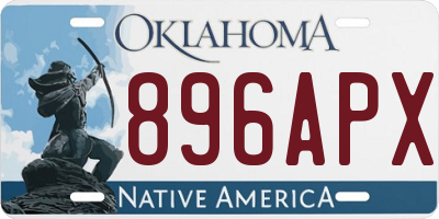 OK license plate 896APX