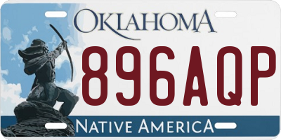 OK license plate 896AQP