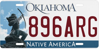 OK license plate 896ARG