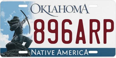 OK license plate 896ARP
