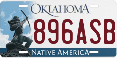 OK license plate 896ASB