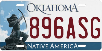 OK license plate 896ASG