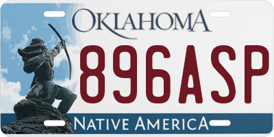 OK license plate 896ASP