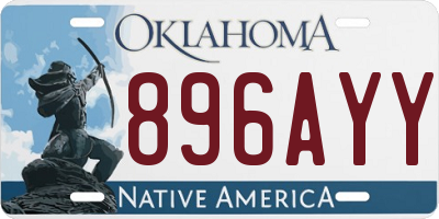 OK license plate 896AYY