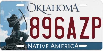 OK license plate 896AZP