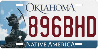 OK license plate 896BHD