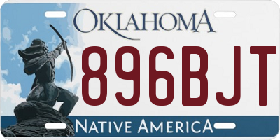 OK license plate 896BJT