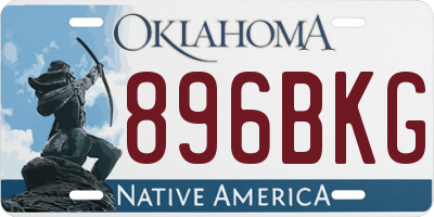 OK license plate 896BKG