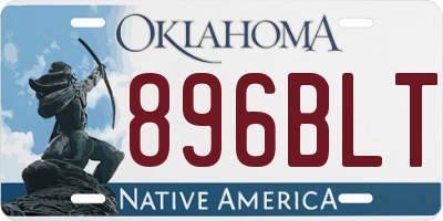 OK license plate 896BLT