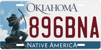 OK license plate 896BNA