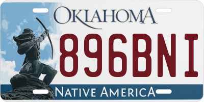 OK license plate 896BNI