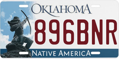 OK license plate 896BNR