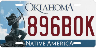 OK license plate 896BOK