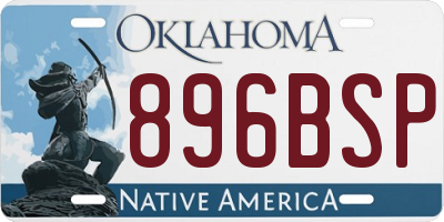 OK license plate 896BSP
