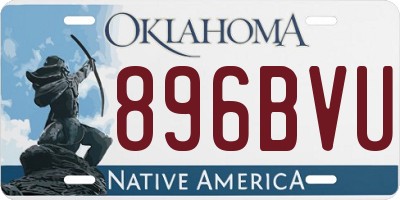 OK license plate 896BVU
