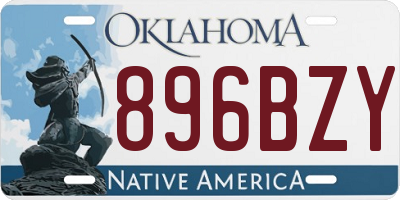 OK license plate 896BZY