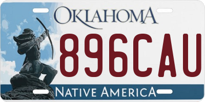 OK license plate 896CAU