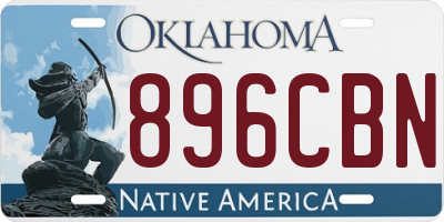 OK license plate 896CBN