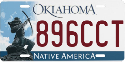 OK license plate 896CCT