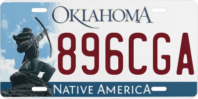 OK license plate 896CGA