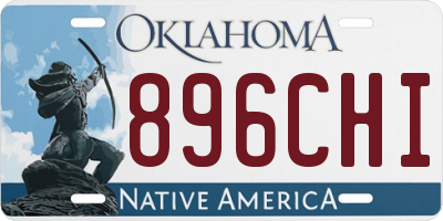 OK license plate 896CHI