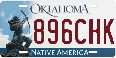 OK license plate 896CHK