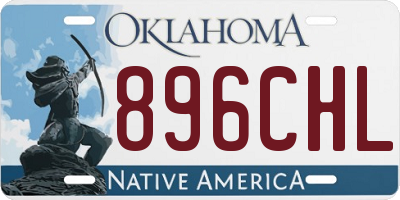 OK license plate 896CHL
