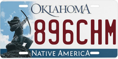 OK license plate 896CHM