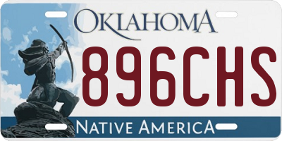 OK license plate 896CHS