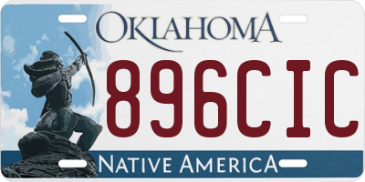 OK license plate 896CIC