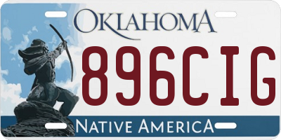 OK license plate 896CIG